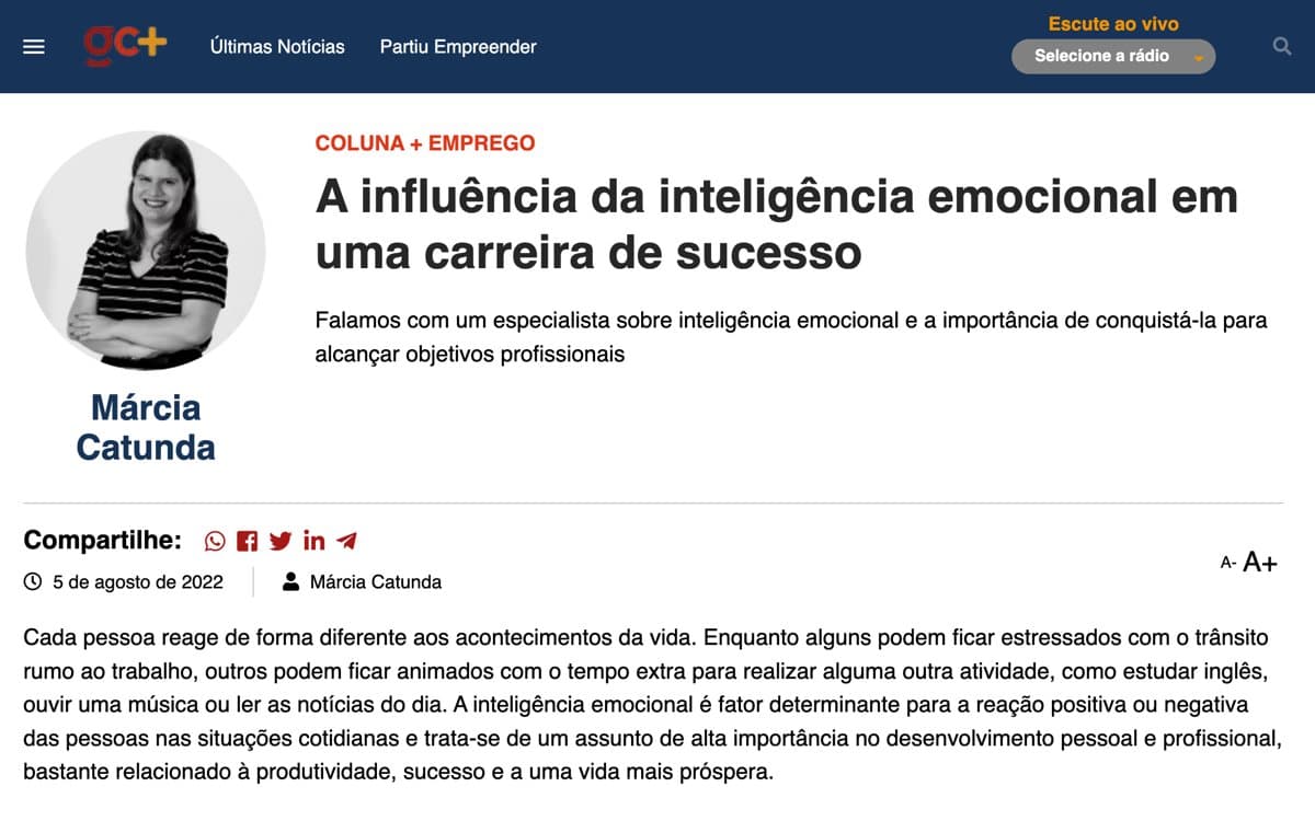 Thumbnail: A influência da inteligência emocional em uma carreira de sucesso