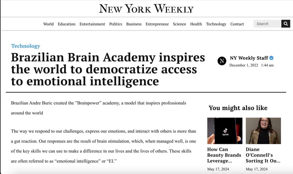 Thumbnail: André Buric: the Brazilian neuroscientist behind the Brain Academy