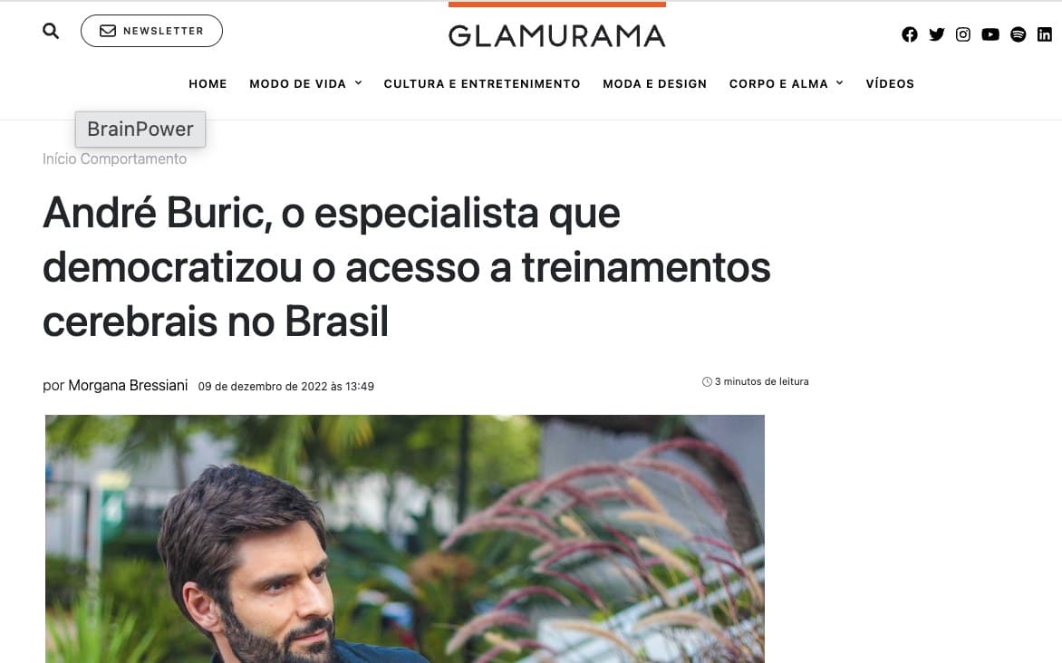 Thumbnail: André Buric, o especialista que democratizou o acesso a treinamentos cerebrais no Brasil